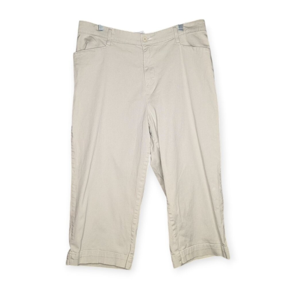 Lee At The Waist Light Tan Cropped Pants Women's Size 16 Medium